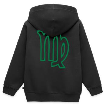 blank astrological sign - Kids Premium Organic Zip-up Hoodie - black - Back - AI Model Kid Male (0cm)