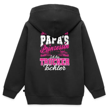Lastkraftwagen Brummi Brummifahrer LKW Tochter - Kinder Premium Organic Zip Hoodie - Schwarz - Hinten - AI Model Kid Male (0cm)