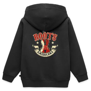 Bluegrass Roots Rock Americana - Kinder Premium Organic Zip Hoodie - Schwarz - Hinten - AI Model Kid Male (0cm)