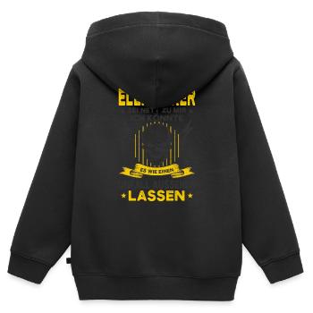 Elektriker - Kinder Premium Organic Zip Hoodie - Schwarz - Hinten - AI Model Kid Male (0cm)