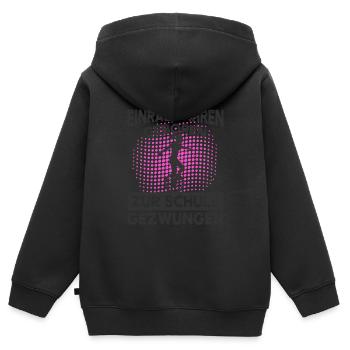 Einrad - Kinder Premium Organic Zip Hoodie - Schwarz - Hinten - AI Model Kid Male (0cm)