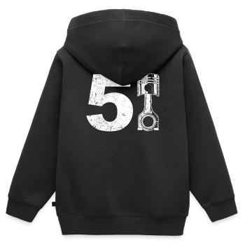 5 cylinder five-cylinder Turbo Tunig - Kids Premium Organic Zip-up Hoodie - black - Back - AI Model Kid Male (0cm)