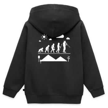 Trombone Trombone Evolution - Sweat Premium à capuche zippé enfant bio - noir - Dos - AI Model Kid Male (0cm)
