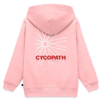 Lustiges Fahrrad Motiv Mit Speiche - Kinder Premium Organic Zip Hoodie - Rosa - Hinten - AI Model Kid Female (0cm)