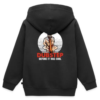 Didgeridoo Dubstep avant que ce soit cool - Sweat Premium à capuche zippé enfant bio - noir - Dos - AI Model Kid Male (0cm)