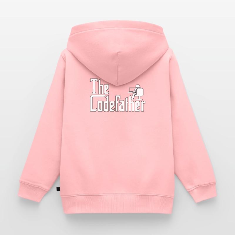 CodeFather Software Entwickler Engineer Programmer Kinder Premium Organic Zip Hoodie