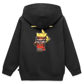 Wanna Clash Arena Royale Clans König - Kinder Premium Organic Zip Hoodie - Schwarz - Hinten - AI Model Kid Male (0cm)