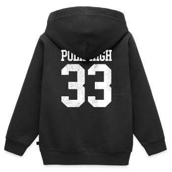 Polk 33 Highschool Baseball Team Turnierspiel F. - Kinder Premium Organic Zip Hoodie - Schwarz - Hinten - AI Model Kid Male (0cm)