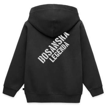 Bosna i Hercegovina Bosanska Legenda - Kinder Premium Organic Zip Hoodie - Schwarz - Hinten - AI Model Kid Male (0cm)