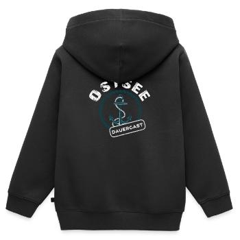 Ostsee - Kinder Premium Organic Zip Hoodie - Schwarz - Hinten - AI Model Kid Male (0cm)