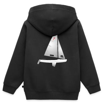 Pirat Riss - Kinder Premium Organic Zip Hoodie - Schwarz - Hinten - AI Model Kid Male (0cm)