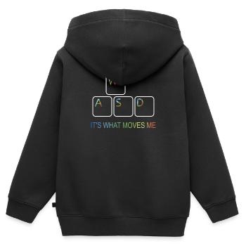 Jeu de jeu de jeu d’ordinateur - Sweat Premium à capuche zippé enfant bio - noir - Dos - AI Model Kid Male (0cm)
