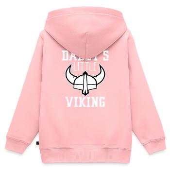 vater daddy´s little viking wikinger baby kinder - Kinder Premium Organic Zip Hoodie - Rosa - Hinten - AI Model Kid Female (0cm)