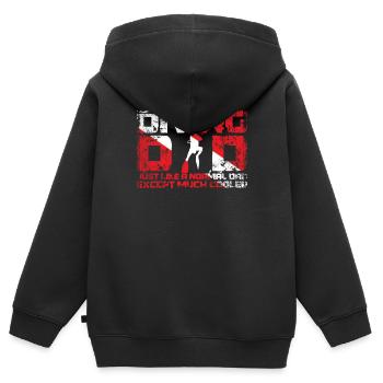 Diving Dad Lustiges Taucher Geschenk Papa Vatertag - Kinder Premium Organic Zip Hoodie - Schwarz - Hinten - AI Model Kid Male (0cm)