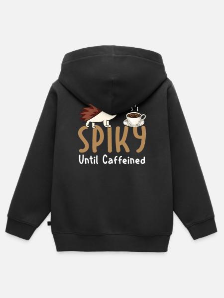 Igel - Kinder Premium Organic Zip Hoodie - Schwarz