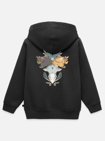 Jayfeather Häherfeder Cat Grey Warrior Cats - Kids Premium Organic Zip-up Hoodie - black