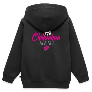 Chihuahua - Kinder Premium Organic Zip Hoodie - Schwarz - Hinten - AI Model Kid Male (0cm)