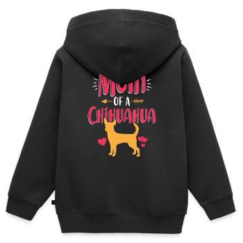 Chihuahua - Kinder Premium Organic Zip Hoodie - Schwarz - Hinten - AI Model Kid Male (0cm)