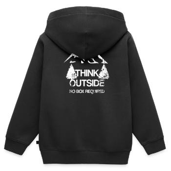 Think Outside Business Travail Randonnées - Sweat Premium à capuche zippé enfant bio - noir - Dos - AI Model Kid Male (0cm)