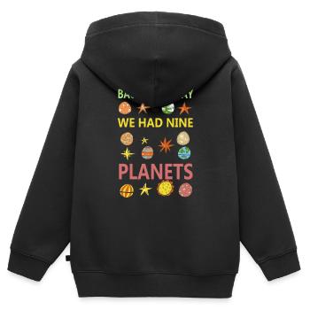 planets - Sweat Premium à capuche zippé enfant bio - noir - Dos - AI Model Kid Male (0cm)