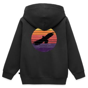 aigle - Sweat Premium à capuche zippé enfant bio - noir - Dos - AI Model Kid Male (0cm)