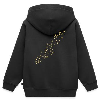 Shooting Star Star Stars - Kids Premium Organic Zip-up Hoodie - black - Back - AI Model Kid Male (0cm)