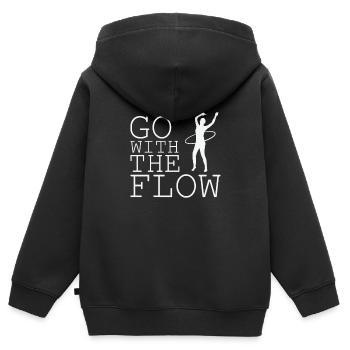 Hula-Hoop Go With The Flow - Kids Premium Organic Zip-up Hoodie - black - Back - AI Model Kid Male (0cm)