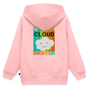 FUTURE CLOUD ENGINEER - Kids Premium Organic Zip-up Hoodie - rose - Back - AI Model Kid Female (0cm)