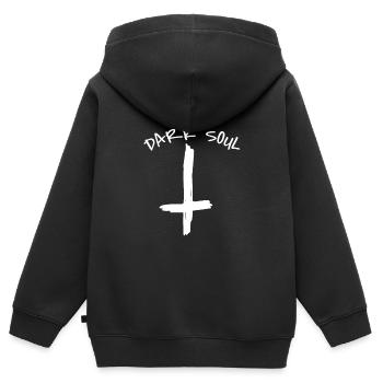 Death Metal Emos Goth Evil Rock Punks Geschenk - Kinder Premium Organic Zip Hoodie - Schwarz - Hinten - AI Model Kid Male (0cm)