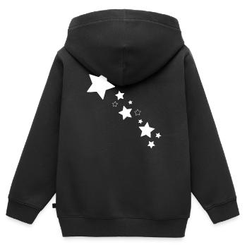 Stars Star Shooting Star - Kids Premium Organic Zip-up Hoodie - black - Back - AI Model Kid Male (0cm)