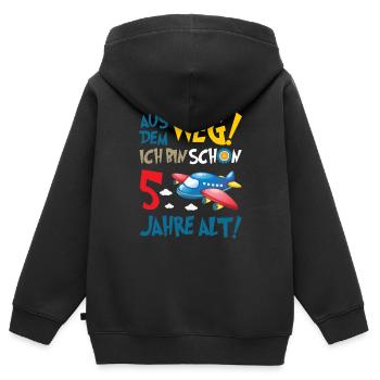 Witziges Motiv für 5-Jährige Kinder Geburtstag - Kinder Premium Organic Zip Hoodie - Schwarz - Hinten - AI Model Kid Male (0cm)