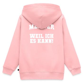 Meister - Kinder Premium Organic Zip Hoodie - Rosa - Hinten - AI Model Kid Female (0cm)