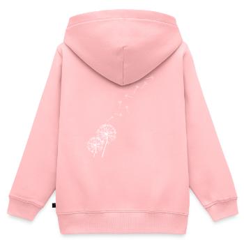 Löwenzahn Pusteblume - Kinder Premium Organic Zip Hoodie - Rosa - Hinten - AI Model Kid Female (0cm)
