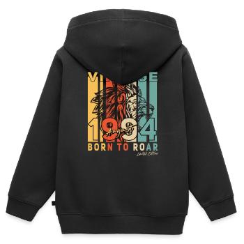 1994 August Löwe Vintage Geschenkidee - Kinder Premium Organic Zip Hoodie - Schwarz - Hinten - AI Model Kid Male (0cm)