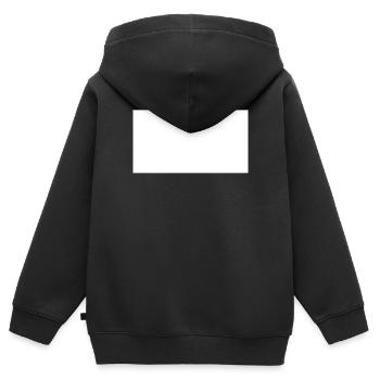 Rectangle - Kids Premium Organic Zip-up Hoodie - black - Back - AI Model Kid Male (0cm)