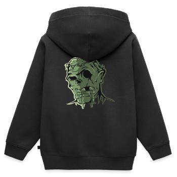 Zombie - Kinder Premium Organic Zip Hoodie - Schwarz - Hinten - AI Model Kid Male (0cm)