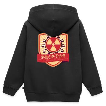 Vergnügungspark Pripyat - Ukraine - Kinder Premium Organic Zip Hoodie - Schwarz - Hinten - AI Model Kid Male (0cm)