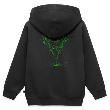 Vintage Breakdancing Bboying Kinder No1 Dance - Kinder Premium Organic Zip Hoodie - Schwarz - Hinten - AI Model Kid Male (0cm)