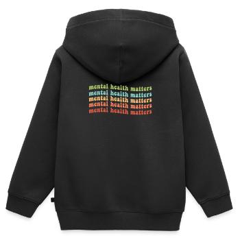 Mental Health Matters Human Brain Mental Health Aw - Kinder Premium Organic Zip Hoodie - Schwarz - Hinten - AI Model Kid Male (0cm)