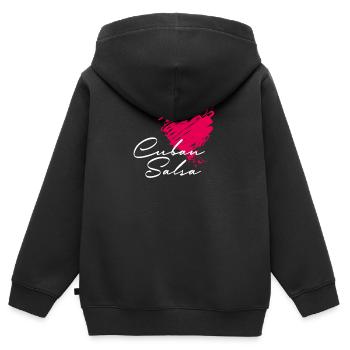 Cuban Salsa Salsa Dance - Kinder Premium Organic Zip Hoodie - Schwarz - Hinten - AI Model Kid Male (0cm)