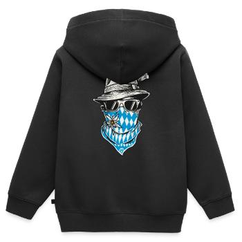 Bayrischer Lausbua Bayern Bua Trachten Shirt Cool - Kinder Premium Organic Zip Hoodie - Schwarz - Hinten - AI Model Kid Male (0cm)