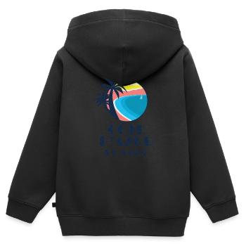 Cote D'azur - Frankreich - Kinder Premium Organic Zip Hoodie - Schwarz - Hinten - AI Model Kid Male (0cm)