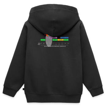 Electromagnetic Radiation Spectrum - Kids Premium Organic Zip-up Hoodie - black - Back - AI Model Kid Male (0cm)