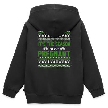 hässlicher Weihnachtspullover - Kinder Premium Organic Zip Hoodie - Schwarz - Hinten - AI Model Kid Male (0cm)
