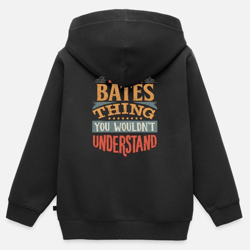 C’est une chose Bates que vous ne comprendriez pas - - Sweat Premium à capuche zippé enfant bio - noir