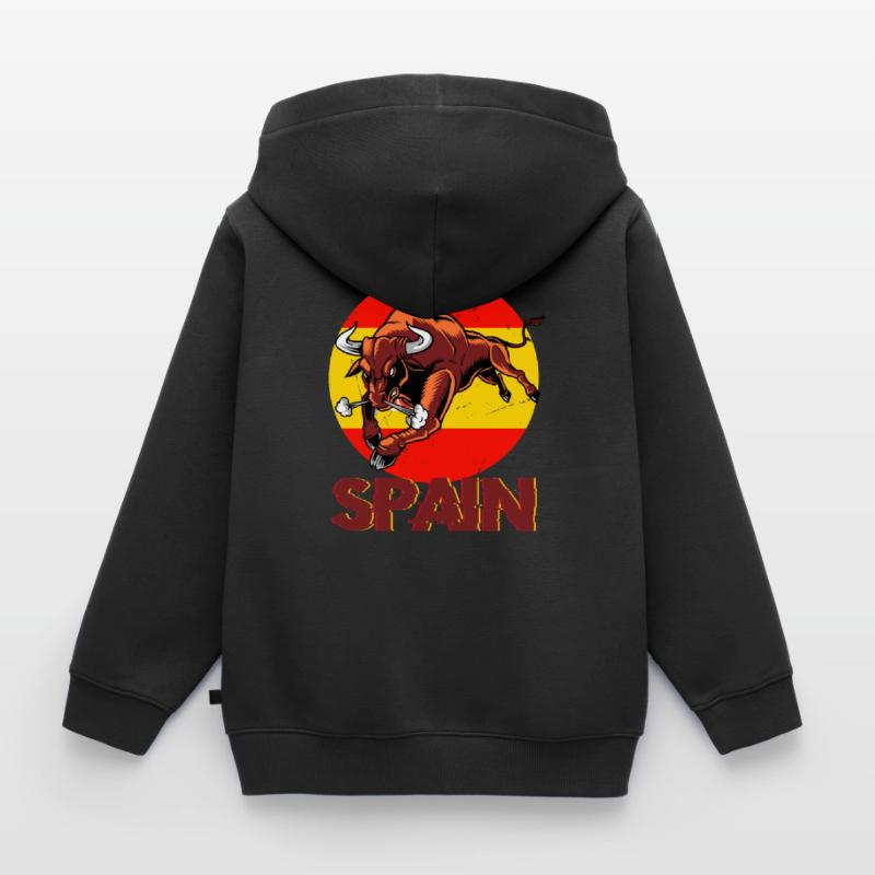 Spanien Spanische Flagge USA Mallorca Madrid Ameri Kinder Premium Organic Zip Hoodie