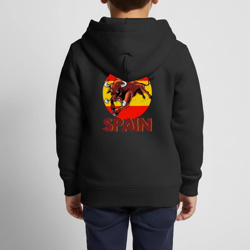 Spanien Spanische Flagge USA Mallorca Madrid Ameri Kinder Premium Organic Zip Hoodie