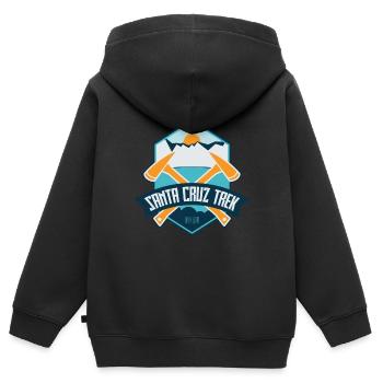 Santa Cruz Trek - Peru - Kinder Premium Organic Zip Hoodie - Schwarz - Hinten - AI Model Kid Male (0cm)