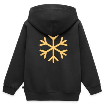 Flocon de neige - Sweat Premium à capuche zippé enfant bio - noir - Dos - AI Model Kid Male (0cm)