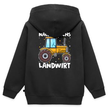 NACHWUCHS LANDWIRT - Kinder Premium Organic Zip Hoodie - Schwarz - Hinten - AI Model Kid Male (0cm)